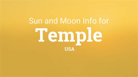 Sun And Moon Times Today Temple 76504 Usa