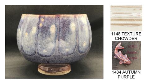 Texture Chowder Autumn Purple Speckle Glaze Ceramics