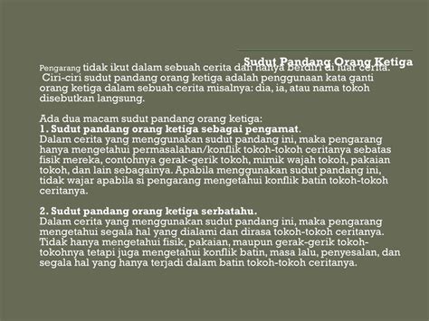 Contoh Cerpen Dengan Sudut Pandang Orang Ketiga