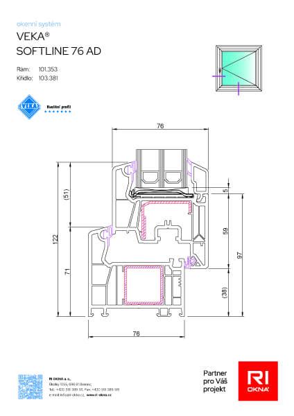 Finestra VEKA SOFTLINE 76 AD RI OKNA