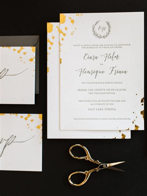 Gold In Cairo Gold Foil Invitation Suite Foil Ink