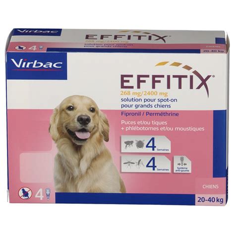 Virbac Effitix Solution Pour Spot On Pour Grand Chien 4 Pc S Redcare