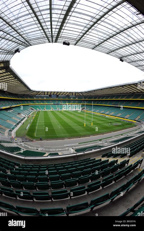 View inside Twickenham Stadium, Twickenham, London. Home of the English ...