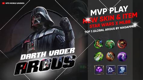 Darth Vader Argus New Skin Mvp Play Star Wars X Mlbb Top Global