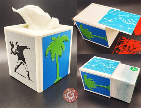 Tissue Box Cover W Customizable Panels By Triplegworkshop Makerworld