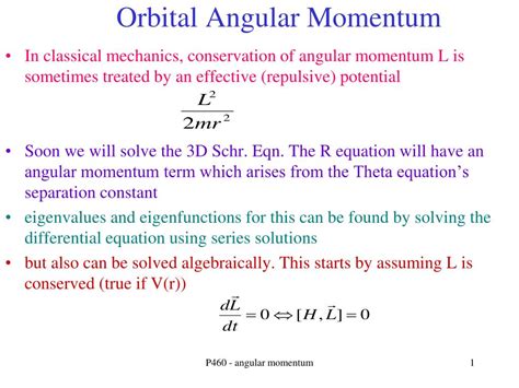 Ppt Orbital Angular Momentum Powerpoint Presentation Free Download Id 6591856