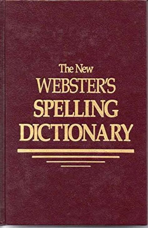 Pre Owned New Webster S Spelling Dictionary Paperback Walmart