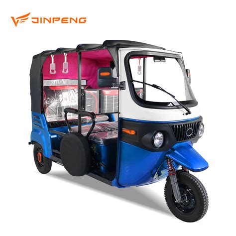 Jinpeng 7 Seats Close Body Electric Tricycle Rickshaw For Passengers