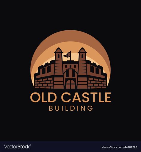 Old Castle Building Logo Image Royalty Free Vector Image