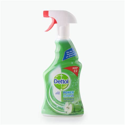 Dettol Power And Fresh Advance Antibacterial Multi Purpose Spray Green Apple 500ml