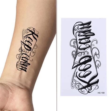 1pcs Fake Tattoo Body Art Sex Products Waterproof Temporary Tattoos For Men And Women 3d Letter