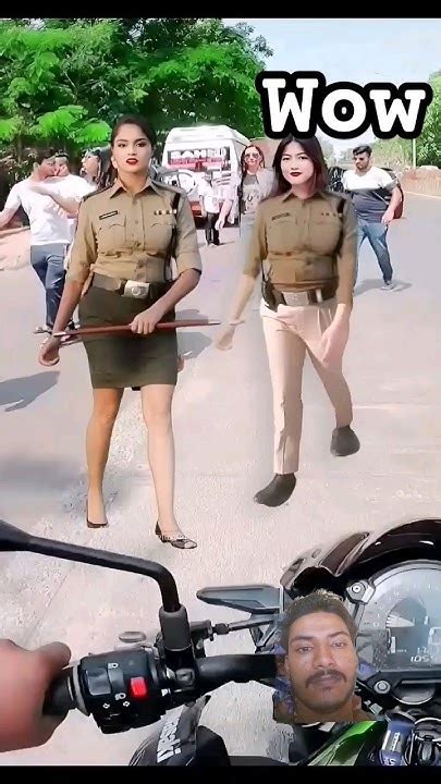 Cute Girl Policechalan Kat Diya Policeko Chakma Diya Cute Girl