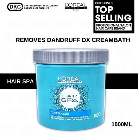 Loreal Hairspa Dx Creambath Hair Mask Masque 1000 Ml Scalp Treatment Anti Dandruff Scalp Care