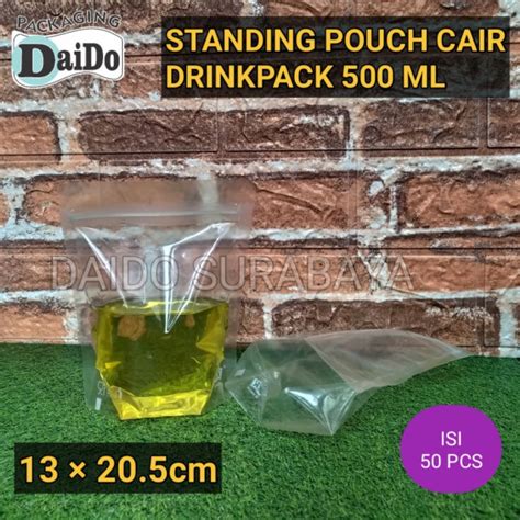 Jual Isi Pcs Drink Pack Ml Standing Pouch Plastik Klip Minuman