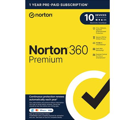 Buy Norton Premium Year For Devices Free Delivery Currys