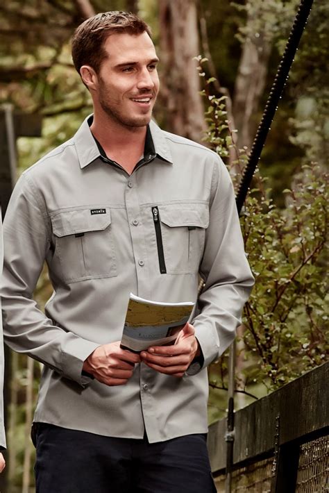 Buy Mens Outdoor Lightweight Long Sleeve Shirt In Nz The Uniform Centre