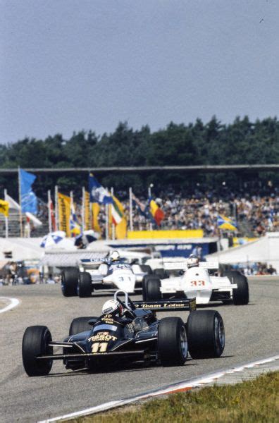 Elio De Angelis Lotus Ford Leads Marc Surer Theodore Ty Ford