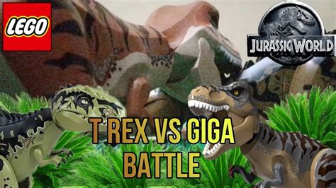 T Rex Vs Giganotosaurus Battle Lego Jurassic World 🌍 Stop Motion