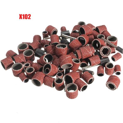 102Pcs Set 120 Grit Sanding Drum Polishing Sandpap Grandado