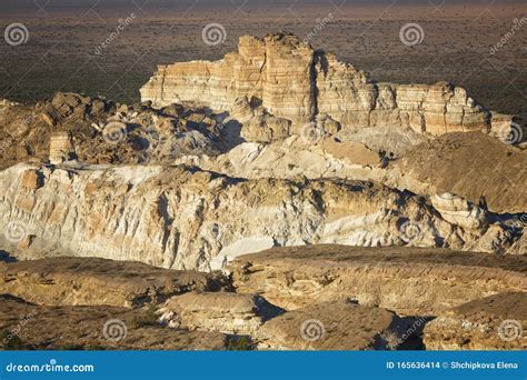 Beautiful Cliffs In The Canyon Of The Ustyurt Plateau Stock Photo