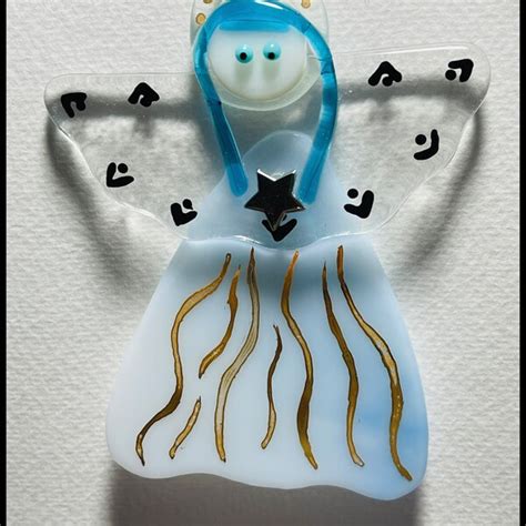 Fused Glass Angel Etsy