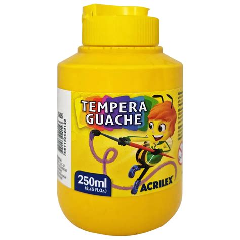 Tinta Guache Ml Amarelo Ouro Acrilex Zip Papelaria