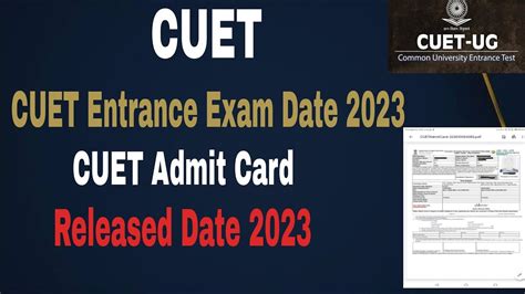 How To Download Cuet Entrance Admit Card 2023 24 Cuet Entrance Admit Card 2023 Cuet Ug Exam