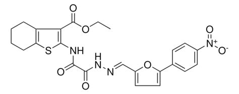 ETHYL 2 2E 2 5 4 NITROPHENYL 2 FURYL METHYLENE HYDRAZINO OXO