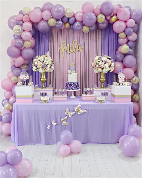 Pink Purple Baby Shower Decorations : Purple Baby Shower Party Ideas ...