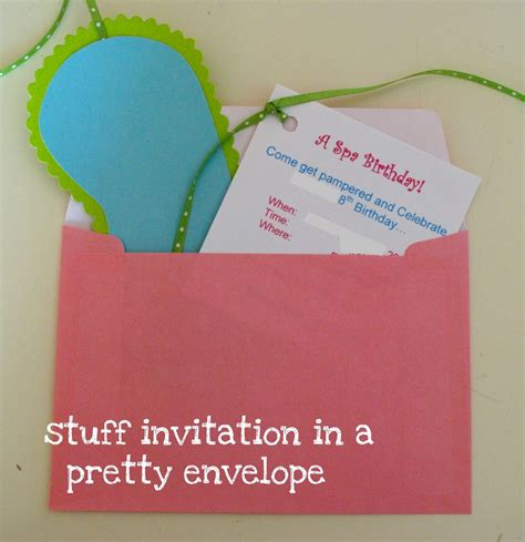 DIY Spa Birthday Party Invitations~ - Wendy Hyde Lifestyle