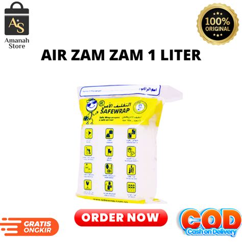 Jual Air Zam Zam 1 Liter Asli Makkah 100 Original Shopee Indonesia