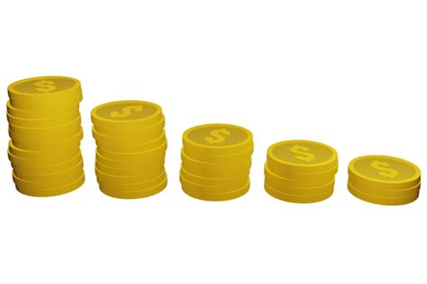 A Pile Of Coins Golden 3d Vector Coins Golden Coin 3d Coin Png And