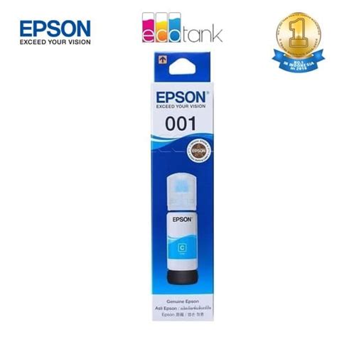 Jual TINTA EPSON 001 CYAN ORIGINAL FOR INK PRINTER L4150 L6160 L6170