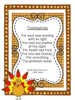 Ralph Waldo Emerson Thanksgiving Prayer