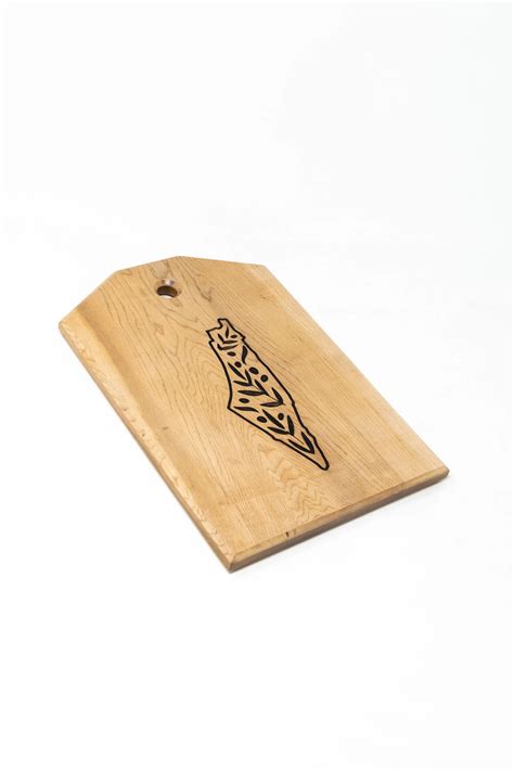 Wooden Cheese Board With Palestine Map Engravings Souq Fann