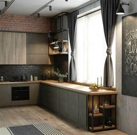 Шторы для кухни в стиле лофт: какие подойдут для окна и балконной двери ...