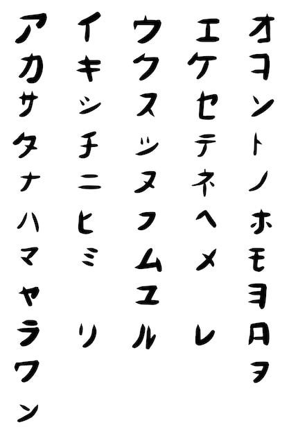 Japanese Kanji Alphabet Symbols