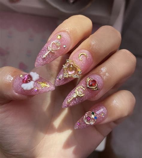 Sailor Moon Nail Inspo Sailor Moon Nails Moon Nails Fantasy Nails