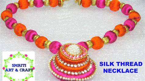 How To Make Silk Thread Necklace DIY Silk Thread Necklace Tutorial