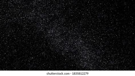 Flying Dust Particles On Black Background Stock Illustration