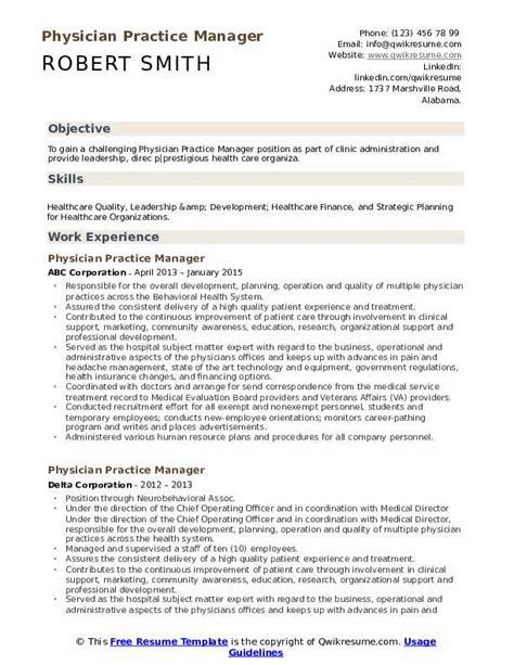 Medical Practice Manager Resume How To Make A Beautiful Garden