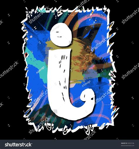 Childlike Graffiti Alphabet Hand Drawn Letter Stock Illustration