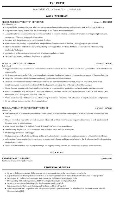 Mobile App Developer Resume Viladevallpujadas