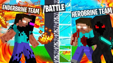 ENDERBRINE VS HEROBRINE Minecraft Mob Battle GUESS WHO WILL WIN