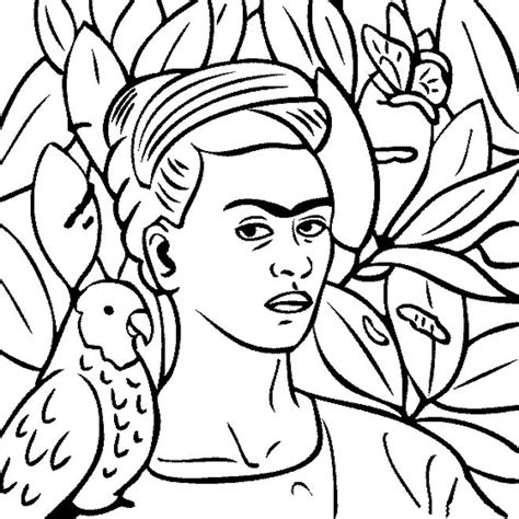 Disegni Di Frida Kahlo Da Colorare Colorare Immagini