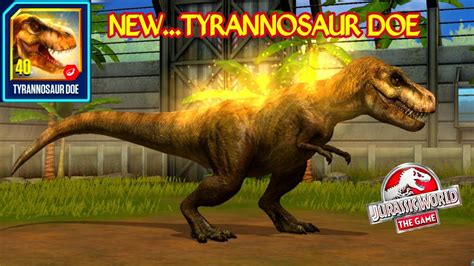 NEW DINOTYRANNOSAUR DOE MAX LEVEL 40 AND FIRST BATTLE JURASSIC