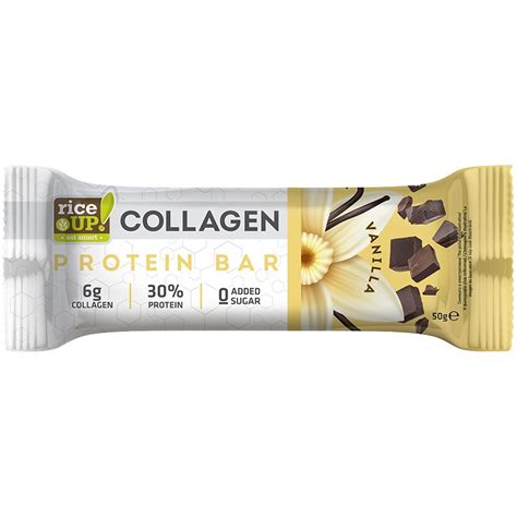 Protein Bar Rice Up Vanilla With Collagen Sugar Free EBag Bg