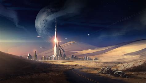 By Aaron Whitehead Fantasy Landscape Futuristic City Futuristic Art