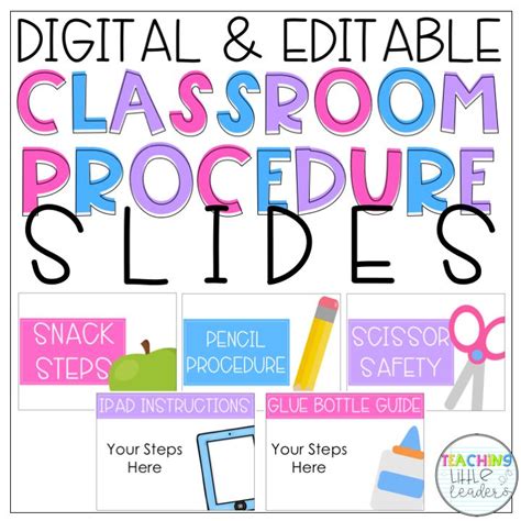 Digital And Editable Classroom Procedure Slides For Powerpoint And Flipchart Classroom