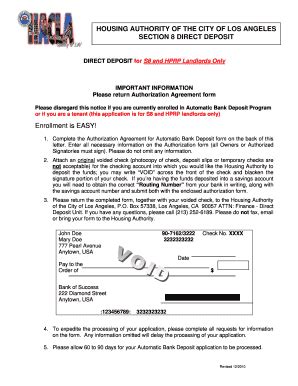 Fillable Online Hacla Automatic Bank Deposit Letter Form 2010 12 15 2